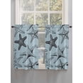 thumbnail image 5 of Teal Blue Starfish Living Room Curtains 2 Panel, Coastal Ocean Summer Sea Nautical Cafe Window Treatment, Farmhouse Bedroom Bathroom Kitchen Curtains Drapes 104"x54", 5 of 6