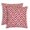 Red and H.White, variant on PurpleEssences Pack of 2 Decorative Throw Pillowcase Zig-Zag Cushion Case for Sofa Car Bedroom - 18x18 Inch - Black and H.White