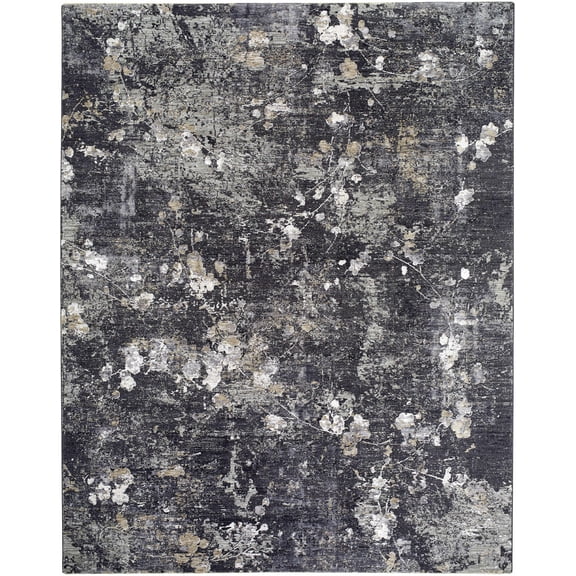 BoutiqueRugs Aquila Southwestern Area Rug - Black, Medium Gray, Charcoal - 10' x 13'11"