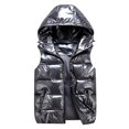 thumbnail image 1 of Unisex Shiny Padded Vest Hooded Stand Collar Waistcoat For Men And Women zhangyuxiang LED, 1 of 2