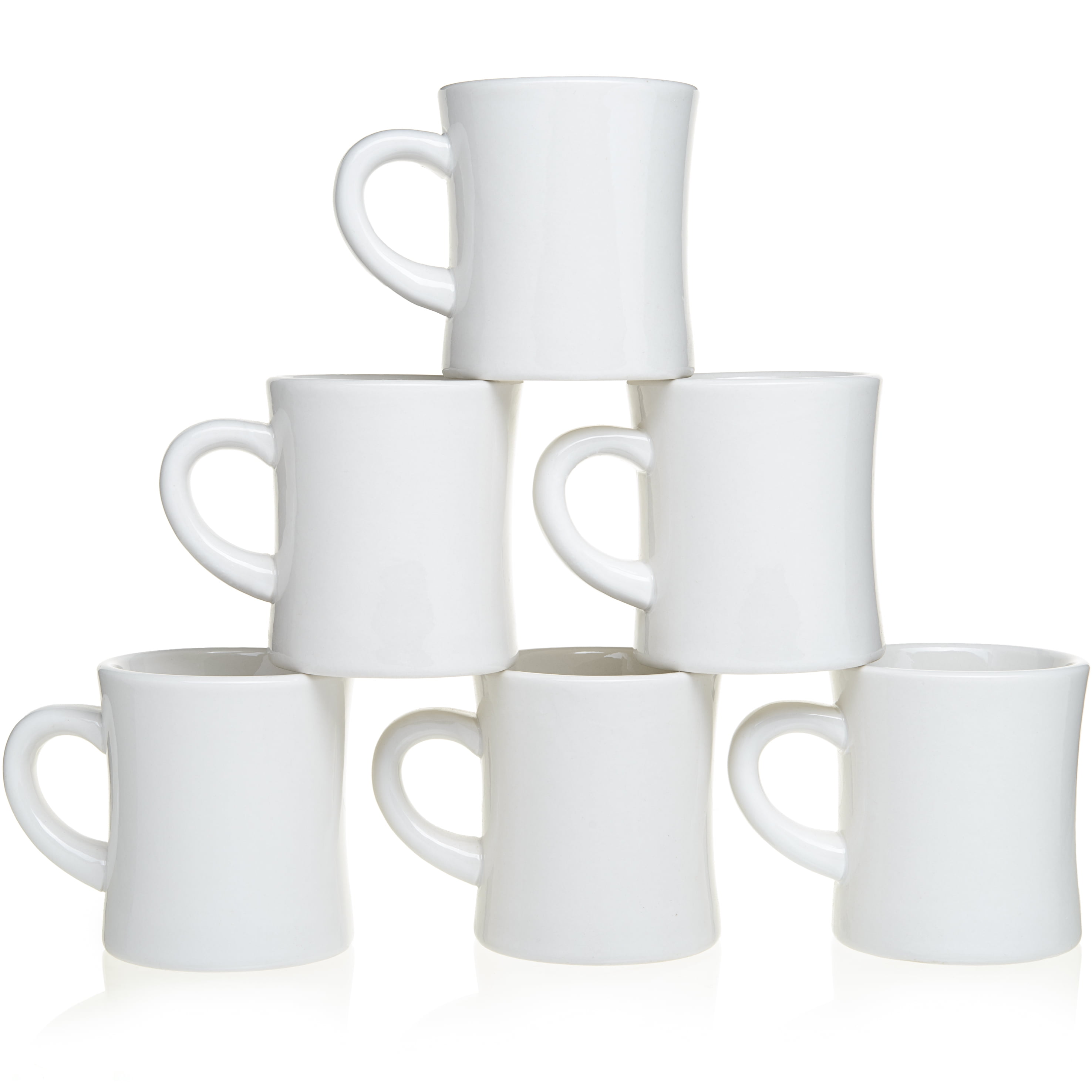 White Pattern Coffee Mugs (Set of 2, 300 ML) – Vigneto