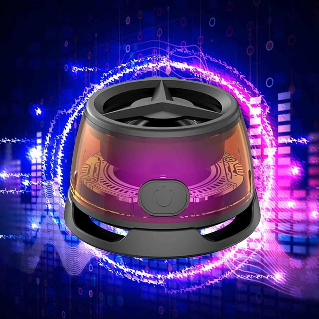 Lolmot Magnetic Game Bluetooth Mini Stereo Outdoor Subwoofer Convenient RGB Lighting Transparent