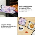thumbnail image 4 of Sweet Watercolor Flower 5 Pcs Kitchen Set Heat Resistant Oven Mitts and Non-Slip Pot Holders with Adjustable Cooking Apron, 4 of 6