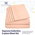 thumbnail image 2 of 6 Piece Bed Sheet Set, Queen, Peach, 2 of 6