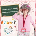 thumbnail image 4 of Lyacmy 100 Days Pink Old Lady Costume, 100th Grandma Granny Dress up, 4 of 6