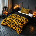 thumbnail image 2 of Homewish Pumpkin Lantern Twin Comforter Sets, Halloween Bedding Set, Black Orange, Black Reversible, 2pcs 1 Comforter and 1 Pillowcase, 2 of 5