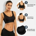 thumbnail image 5 of 4 Pack Sports Bras for Women,Women's Wireless Bra,Seamless Smooth Comfort Wirefree T-Shirt Bra,Comfortable Yoga Bra with Removable Pads, 5 of 5
