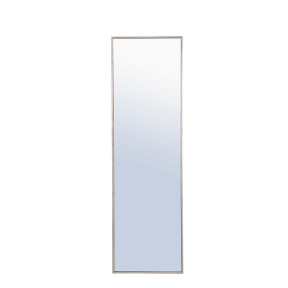 Metal frame Rectangle Mirror 18 inch Silver