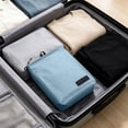thumbnail image 6 of Nylon Travel Packing Bag Medium Size, Waterproof Luggage Organizer Pouch with Zipper, Clothing Storage Cube for Suitcase Travel Home, Blue, 13.9x7.6 Inches, 6 of 6