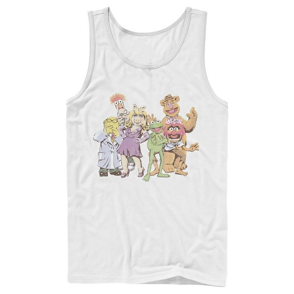 Men's The Muppets The Gang Tank Top White X Large