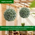 thumbnail image 4 of Towallmark 2 PCS 20.9'' Artificial Topiary Balls UV Protected, Flower Topiary Balls Decorative Balls for Indoor Outdoor Decor, Wedding Decoration, White, 4 of 7