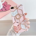 thumbnail image 3 of Compatible with iPhone 8 Plus Case,Compatible with iPhone 7 Plus Case 5.5 inch Marble Cute Stand Cover for Women Girls 360 Degree Rotating Ring Kickstand Soft TPU Shockproof Cover Bling, 3 of 6