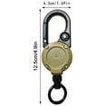 thumbnail image 4 of Retractable Carabiner Keychain Retractable Keychain with Compass Steel Wire Carabiner Badge Reel Holder Clip Key Ring Heavy Duty Outdoor Camping, 4 of 8