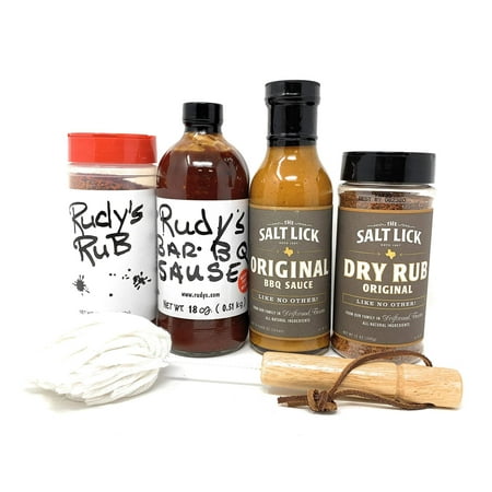 BBQ Gifts (Rudy's BBQ, Rudy's Rub, Salt Lick BBQ Sauce, Salt Lick Dry Rub, Basting