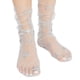 thumbnail image 1 of Calcetines tobilleros elásticos transparentes con estrellas y purpurina para mujer (gris), 1 of 5
