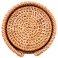 thumbnail image 4 of 36 Piezas/Juego de Posavasos de Bebida para Accesorios de Té Kungfu Mantel Individual Vajilla Redonda Estera para Almohadilla Estera de de Tejido de Ratán Diámetro 8 cm, 4 of 4