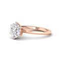thumbnail image 4 of Forever Jewels 2Ct Round Moissanite 6 Prong Womens Solitaire Engagement Ring 14K Rose Gold Plated, 4 of 5