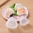 thumbnail image 4 of Matsuzay Molde de bola de arroz Triangular de 2 piezas, molde antiadherente para hacer Sushi, troquel para comida DIY, herramienta Bento, accesorios de Cocina y Comedor 2 piezas Matsuzay HA6488-00B, 4 of 6