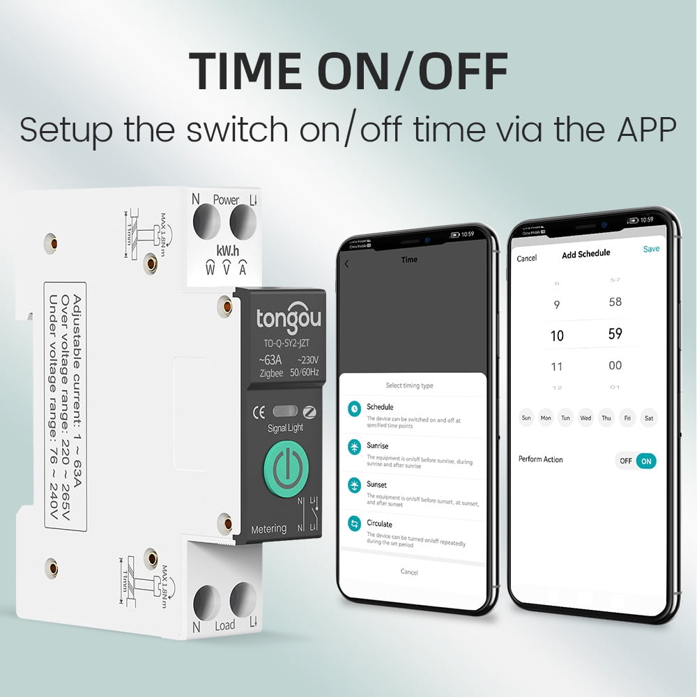 Automatic circuit breakers,1p 63a Support - App Safety - Safety - Circuit Remote Wifi Circuit App Remote Modes - 63a Din Remote - With App Din Rail Modes Safety - - Circuit App Remote Din
