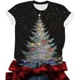 thumbnail image 5 of Ailaofu Cute Xmas Tree Graphic Tees for Women Trendy Short Sleeve Ugly Christmas T Shirts Trendy Holiday Christmas Tops, 5 of 5