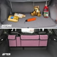 thumbnail image 4 of Car Trunk Organizer, Backseat Hanging Large Storage with Adjustable Straps, Waterproof Collapsible Cargo Bag with 4 Pockets, Sturdy Space Saver Frees Trunk Floor for SUV, Truck, MPV, 4 of 11