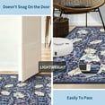 thumbnail image 6 of FairOnly 8'x10'Modern Bloom Washable Non Slip Low Pile Area Rug Modern Floral Stain Resistant Floor Rug for Bedroom& Boho Living Room Kitchen,Blue, 6 of 7
