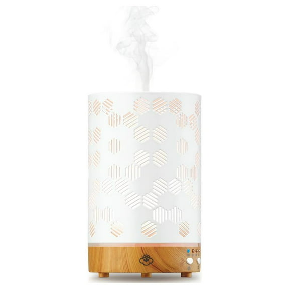 Serene House Ultrasonic Aroma Diffuser Scentilizer Honeycomb Light Wood