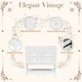 thumbnail image 4 of 36" Bathroom Vanity with Undermount Ceramic Sink, Solid Wood & MDF Cabinet, 4 Drawers & Adjustable Shelf, White Freestanding Vanity Set, 4 of 7