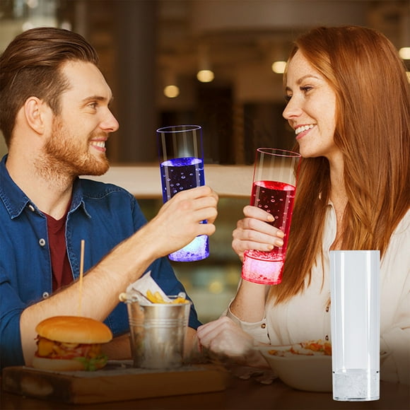 Light Up Drinking Glasses - 12 Ozs Glowing Tumbler LED Drink Glasses Colorful And Flash With 8 Color Modes
