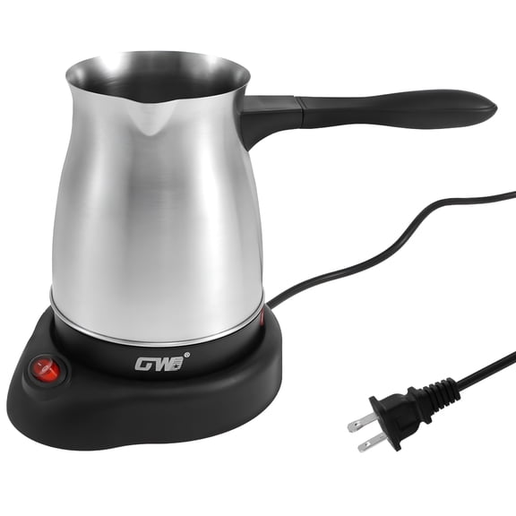 HIBIBUD 2026 New Turkish Coffee Maker,Stainless Steel 600Ml Electric Turkish Coffee Machine,Arabic&Greek&Turkish Electric Coffee Maker Machine Pot Warmer Kettle,5 to 6 Cups Capacity for Home Travel