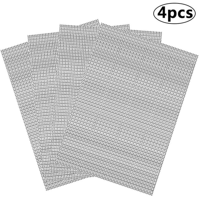 Malla Fina 4 Piezas Malla de Acero Filtro de Malla de Malla Fina Mosquitera de Acero Inoxidable Malla de Alambre para Puerta Ventana Anti Ratones Insectos Serpientes Campana con Filtro con Malla de 1
