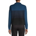 thumbnail image 2 of Anne Klein Womens Colorblock Jacquard Pullover Sweater, Blue, Medium, 2 of 2