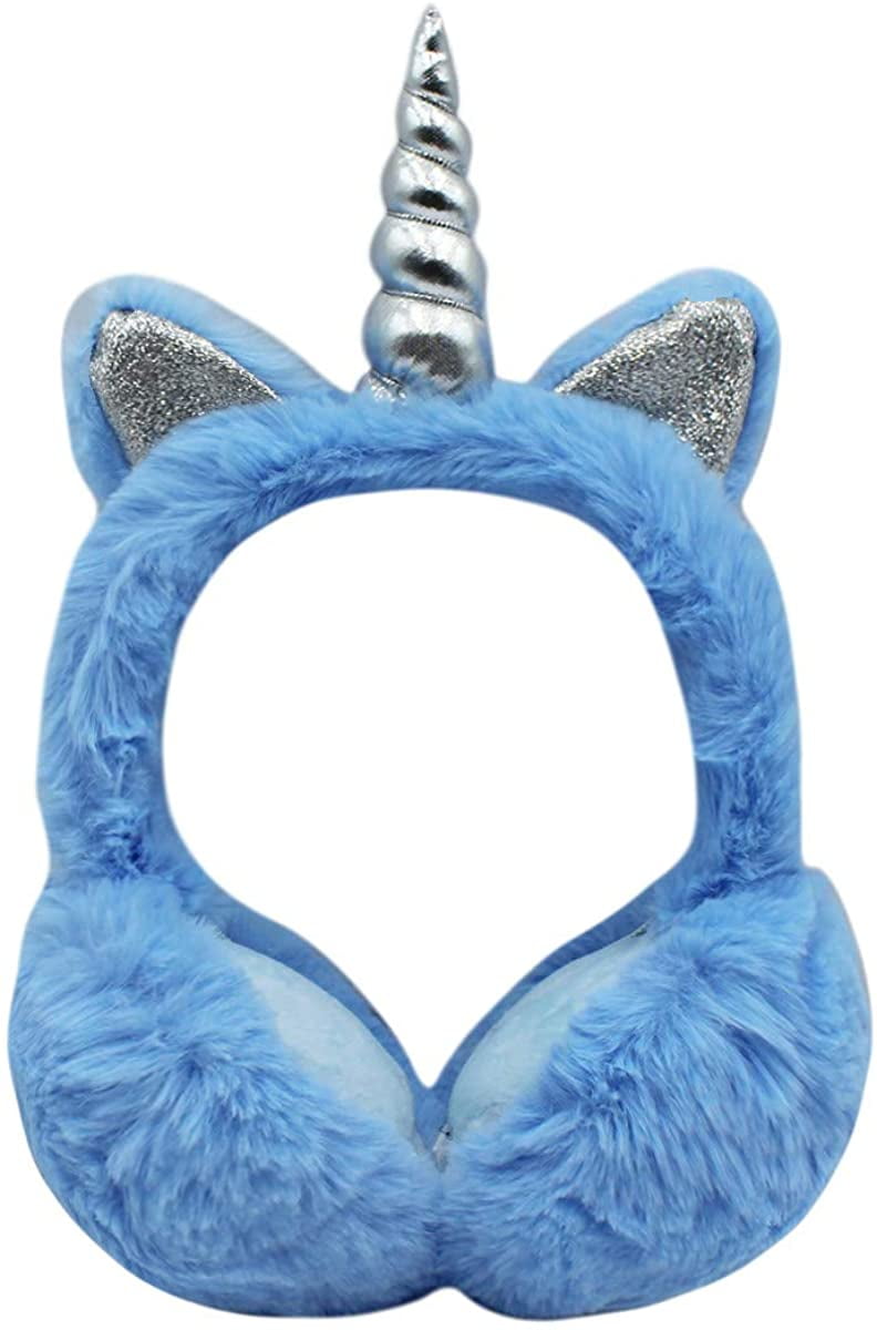 Cache-oreilles Licorne D'hiver En Peluche Douce - Élastique Ajustable - Pour Filles Et Femmes - Idéal Ski, Randonnée, Plein Air