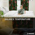 thumbnail image 3 of Fsddascl Green Christmas Cardinal Blackout Curtains for Bedroom/Living Room, Thermal Insulated Kitchen Curtains, Xmas Winter Flower Bow Pine Fruits Grommet Darkening Window Treatment Drapes 42"x63"x2, 3 of 6