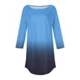 thumbnail image 3 of Long Sleeve Shirts For Women 3/4 Length Sleeve Tops Spring Neck Casual Print Tunic T Shirts Three Quarter Length Tops Womens Long Sleeve Tops, 3 of 4