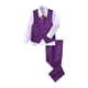 thumbnail image 1 of Conjunto de chaleco morado para niños Suit YuanLu con pantalones, camisa y corbata, talla 7, 1 of 7