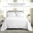 thumbnail image 3 of Superior Solitaire Cotton Decorative Bedspread and Sham Set, Twin, White, 3 of 10