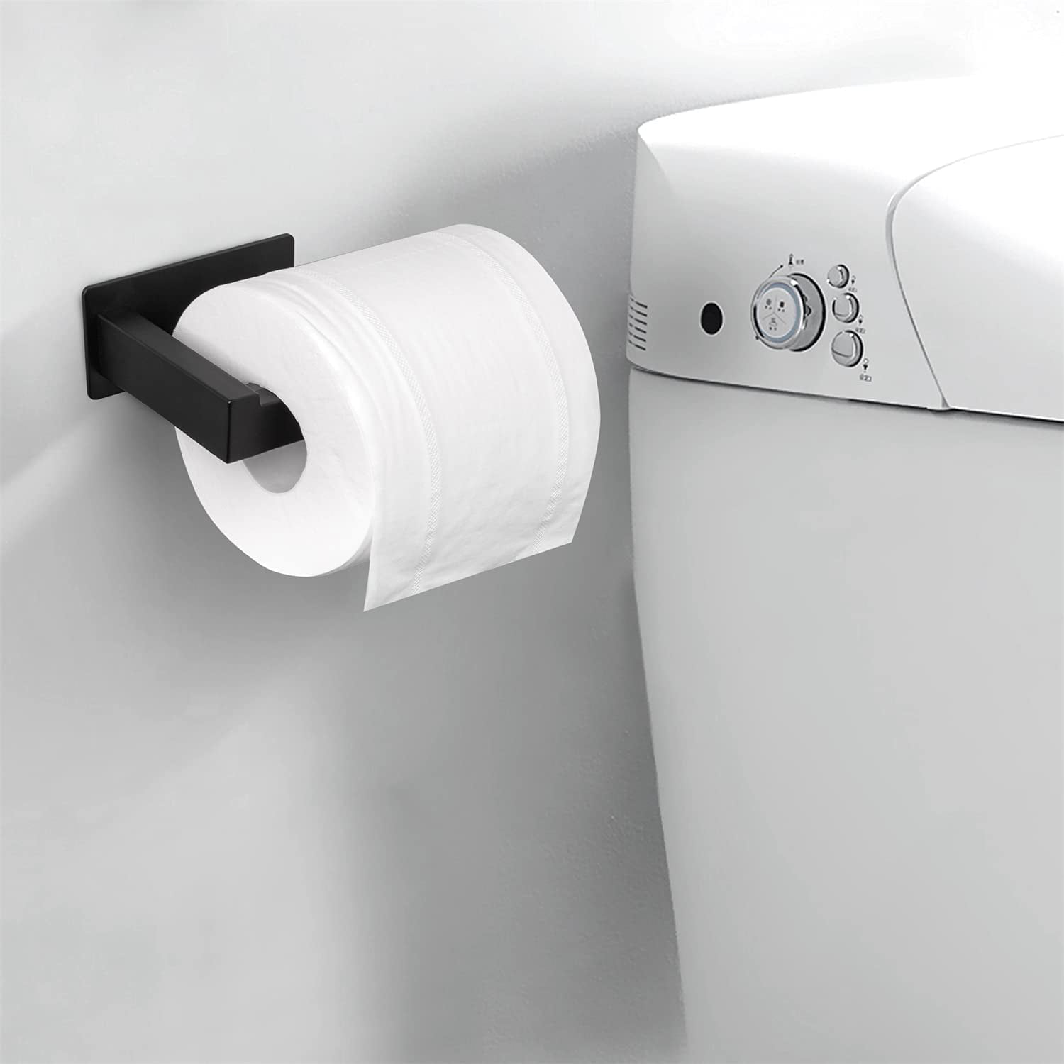 Simtive Adhesive Toilet Paper Holder, No Drilling Stainless Steel