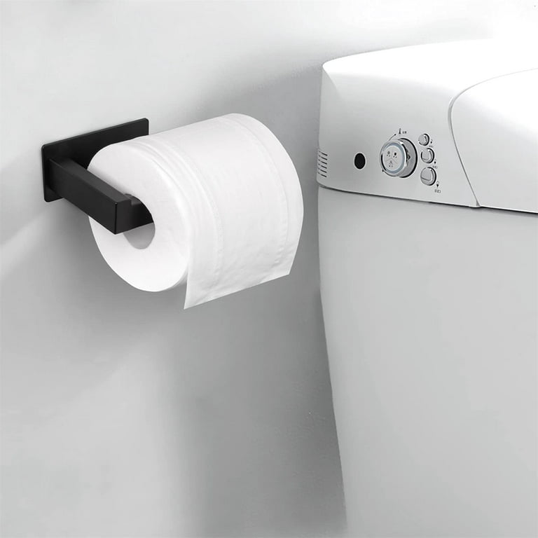 1pc Self Adhesive Extra Thick Stainless Steel Rustproof Toilet Paper Holder,  No Drilling Required, Suitable For Bathroom, Kitchen