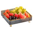 thumbnail image 1 of Plateau de Fruits Forme de Luxe Texturé Épaissi Multifonctionnel Rangement Design Élégant Transparent Plateau à Bonbons Fournitures pour la Maison, 1 of 8