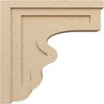 thumbnail image 3 of 7"W x 28"D x 28"H Thin Highland Rough Cedar Woodgrain TimberThane Corbel, Primed Tan, 3 of 6