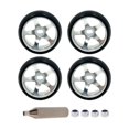 thumbnail image 2 of arctrm 4Pcs Wheel Rims Replace Modification Sturdy 25mm Premium Aluminum Alloy Rims for Silver, 2 of 8