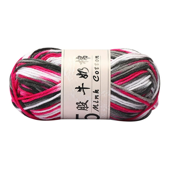 KQJQS 5-Strand Milk Cotton Yarn - 50g 325m Crochet & Knitting Thread for DIY Baby Sweater, Wool Balls, Hats