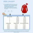 thumbnail image 7 of Lejafay Kids Girls Figure Ice Roller Skating Dress Rhinestone Long Sleeve Leotard Dresses Ballet Red 6, 7 of 7