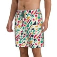 thumbnail image 2 of Kdxio Colorful Spots Pattern Mens Casual Shorts - Drawstring Summer Beach Sports Shorts for Men, 2 of 9
