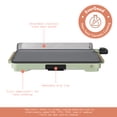 thumbnail image 2 of Beautiful XL Electric Griddle 12" x 22" with EverGood Ceramic Nonstick Coating, Sage Green by Drew Barrymore, 2 of 8
