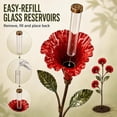 thumbnail image 3 of Vintage 4‑Flower Hummingbird Feeder Garden Stake, 31.5 Inch Wrought Iron Ground Stake Feeder for Garden Bed Patio Path Yard Bird‑Feeding Decor, 3 of 5