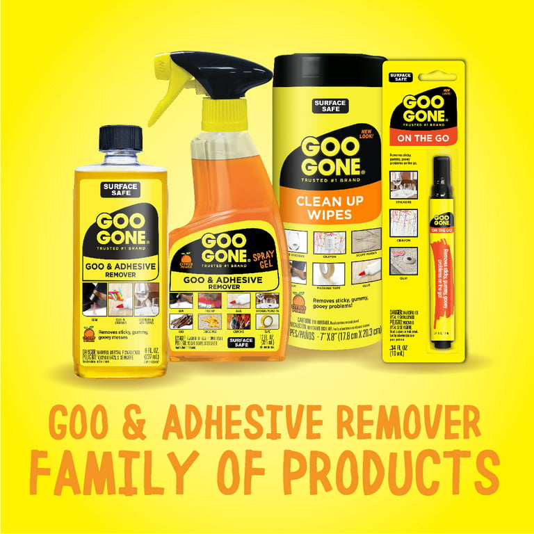  Goo Gone Original Spray Gel Adhesive, Sticker Remover - Works  on Ink, Sap, Tar, Decals, Bumper Stickers and more - 12 Oz, 2 Pack : Health  & Household
