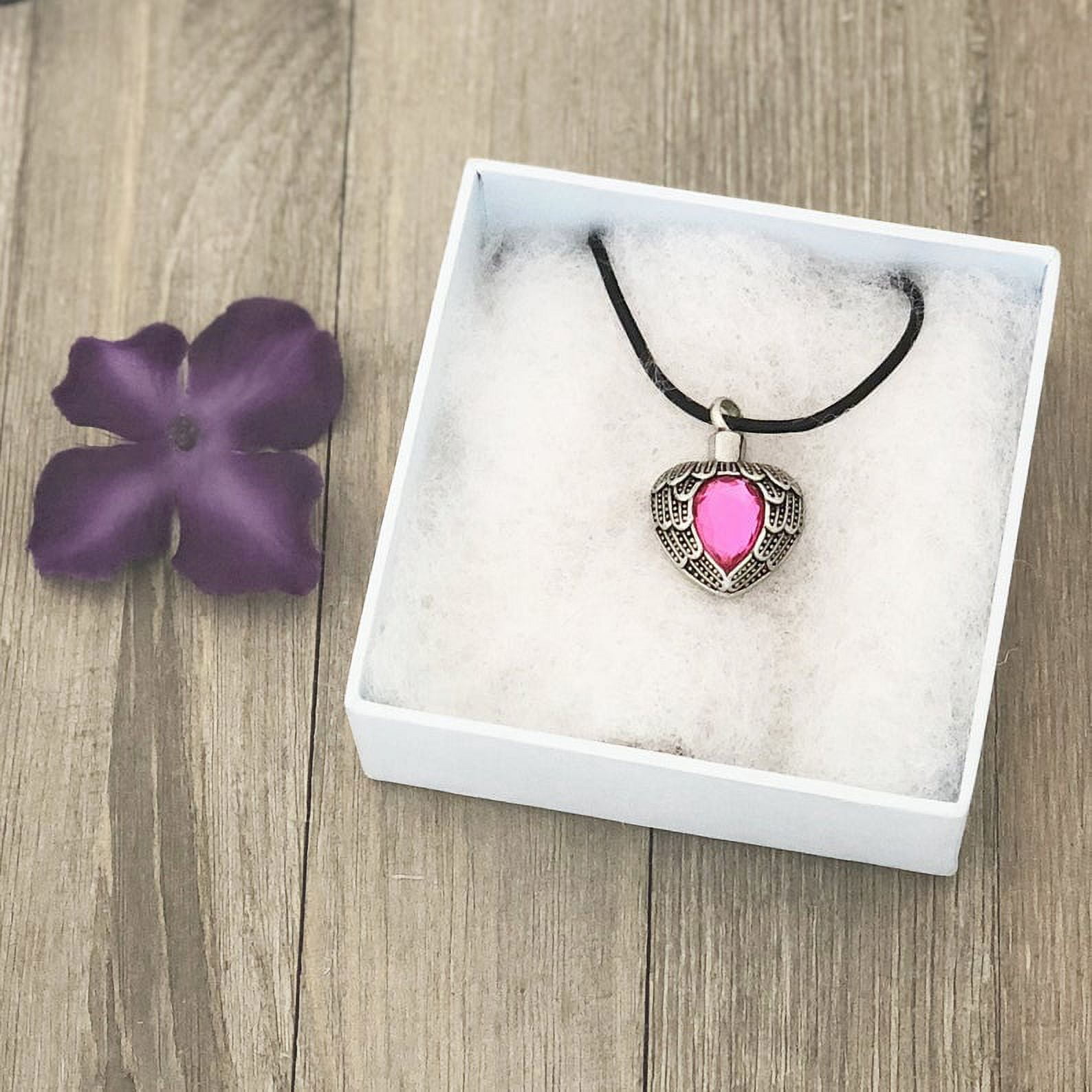 Anavia Personalized Angel Birthstone Cremation Urn Necklace for Ashes Pendant Memorial Keepsake Cremation Jewelry with Free Funnel Kit Ship Next Day [November - Topaz]