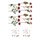 thumbnail image 4 of 12 hojas de pegatinas de flores rosas, pegatinas de hojas rojas, rosas y verdes, adhesivos fuertes, pegatinas decorativas de flores para álbumes de recortes, 4 of 5